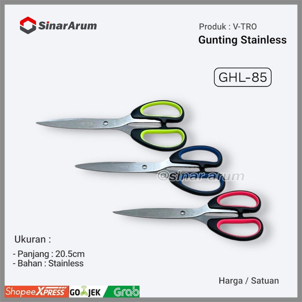 

Gunting Stainless / Gunting Kertas Stainless V-TRO GHL-85