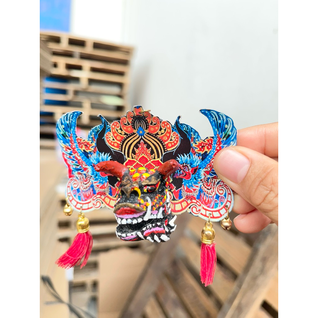 MINIATUR BARONGAN reog mainan DEVIL MERAH JAMANG SINGA AMARTHA