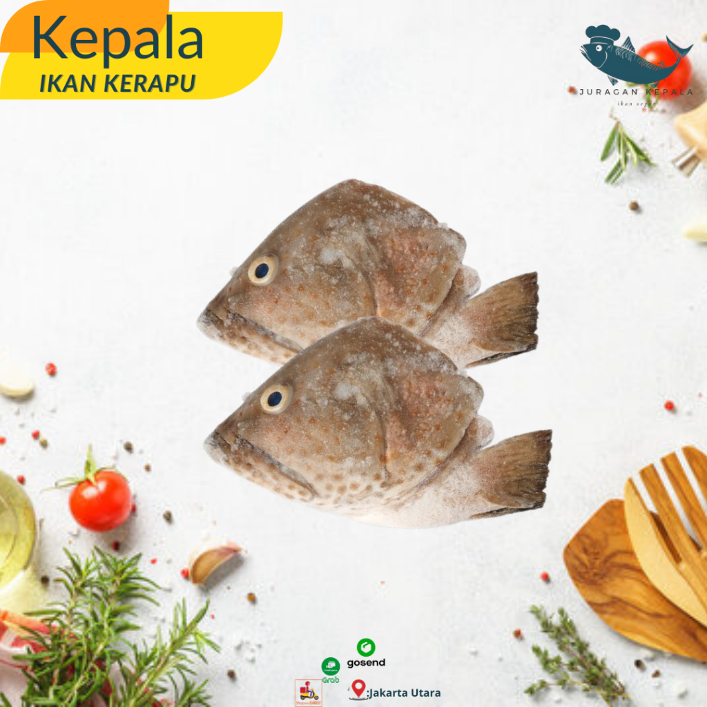 

Juragan Kepala kerapu/ kepala ikan kerapu 1kg instan/sameday