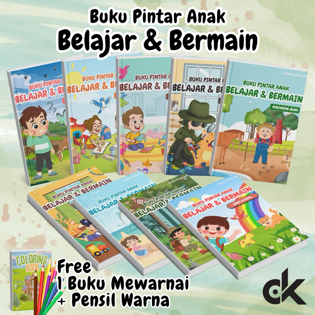 Buku Belajar Anak TK Paud Pra Sekolah Usia 3 - 5 Tahun Buku Belajar Anak Mewarnai Menggambar