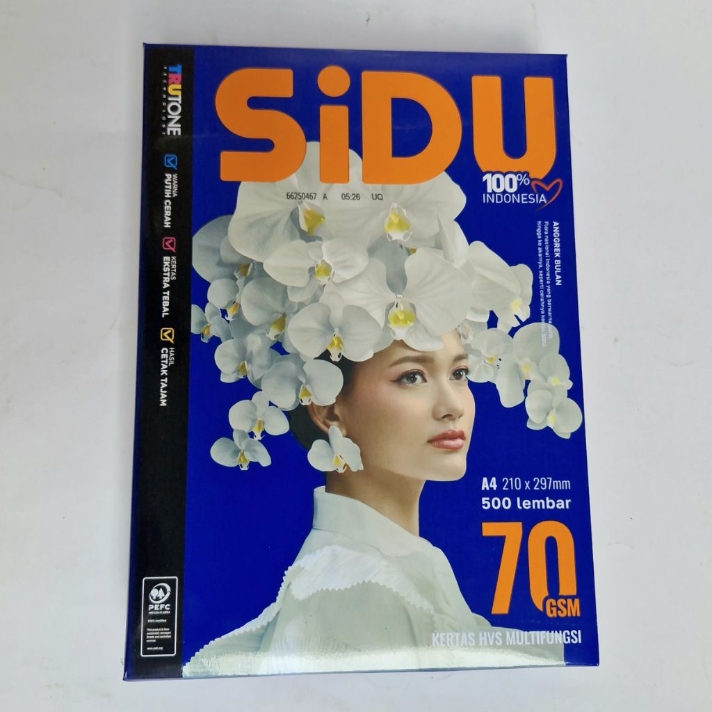 

Kertas HVS A4 SIDU 70 gsm fotocopy print (500 lembar)