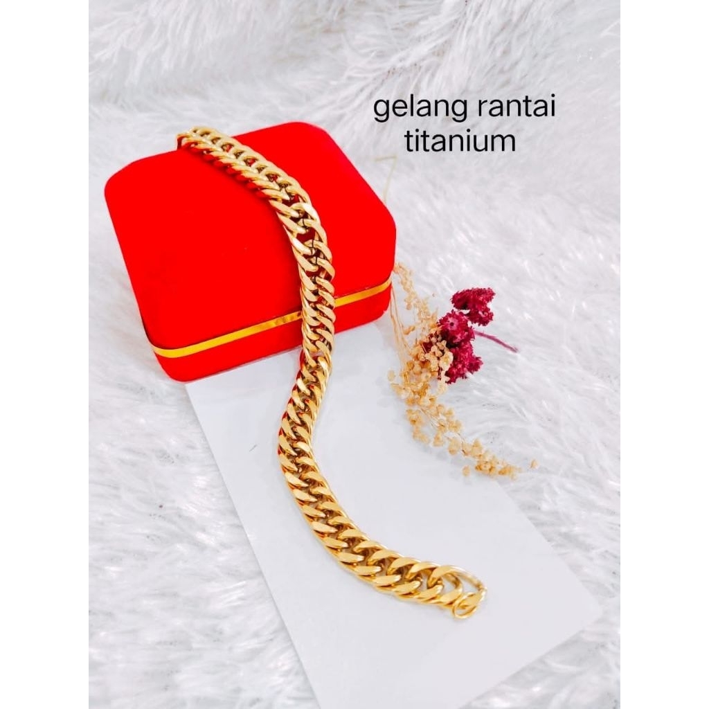 GELANG RANTAI TITANIUM IMPORT ASLI