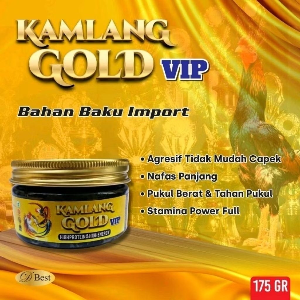 KAMLANG GOLD VIP BEST 175gr KAMLANG AYAM IMPORT THAILAND JAMU AYAM KUAT LAGA