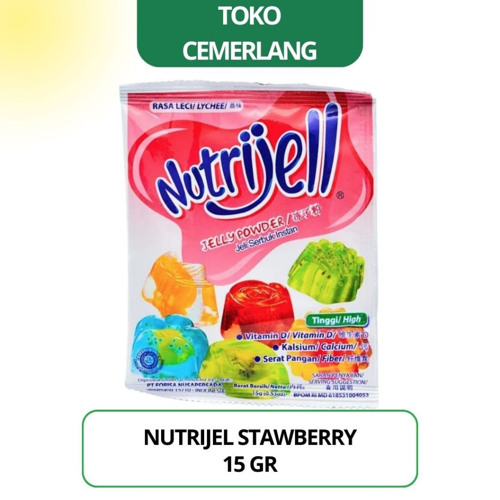

Nutrijell Strawberry 15 gr isi 12 pcs