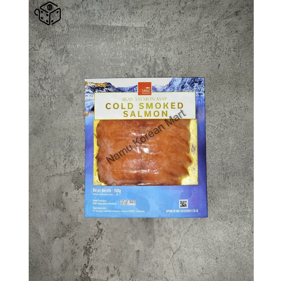 

Salmon Slice Cold Smoke 150gr / Frozen Salmon Slice / Cold Smoken Salmon / Ikan Salmon Asap