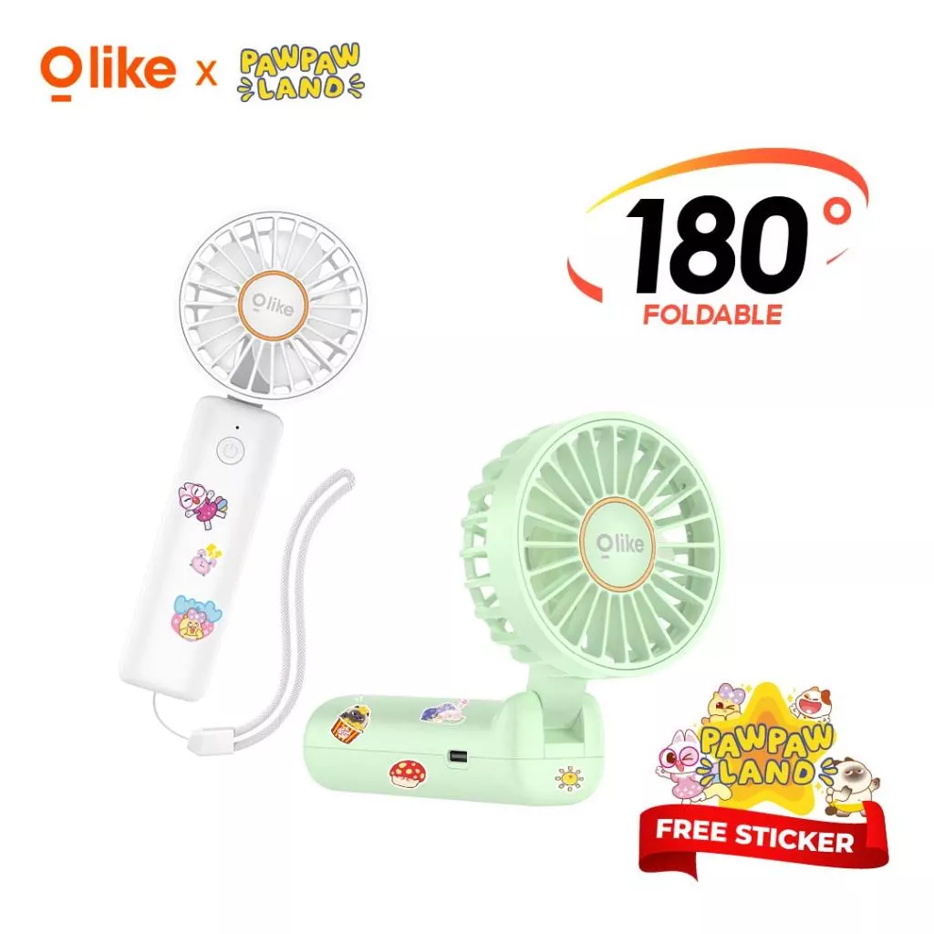 OLIKE Mini Fan PF1S High Speed Portable Handheld Fan - Silent & Foldable 2000mAh