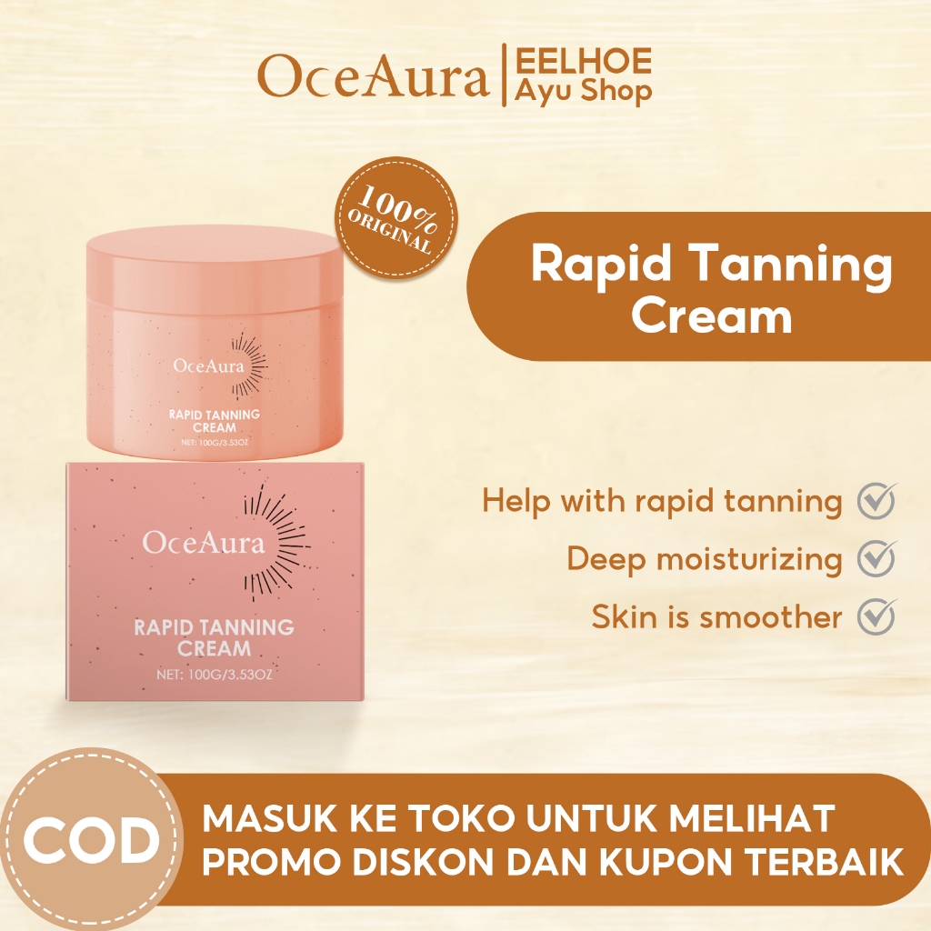OCEAURA Tanning Lotion Tanning Cream Tanning Accelerator Lotion Krim Self Tanner Sunless Tanning Pel
