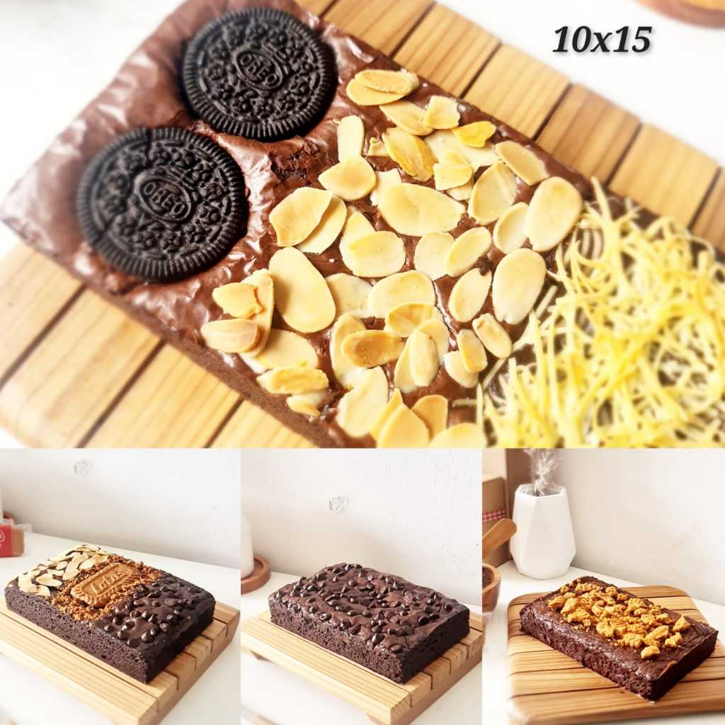 

BOEANA - Fudgy Brownies Panggang - 15x20 - Pasti Nyoklat Banget - Tebal Lembut - Fudgy Brownies - Brownies Panggang Premium Bandung