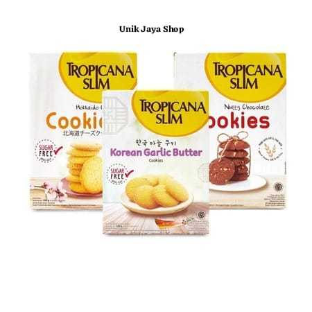 

Tropicana Slim Cookies - Snack Biskuit Diet Rendah Kalori Bebas Gula 100 Kalori