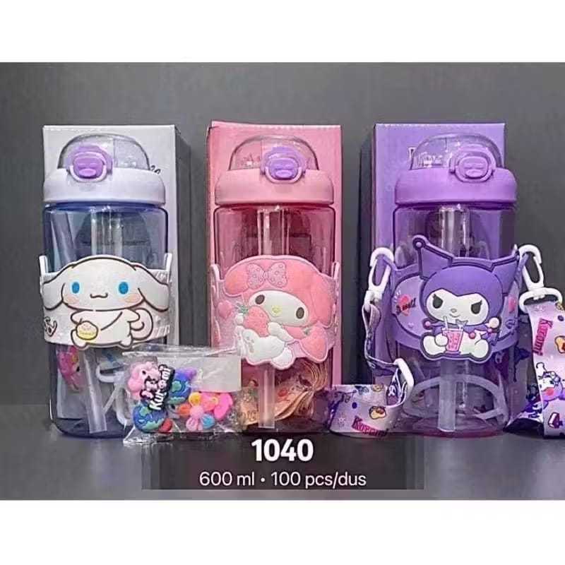 650 ML] Botol Minum Anak Karakter Sanrio + box /Botol Minum Sekolah 650ML/Botol Lucu /Free sticker t