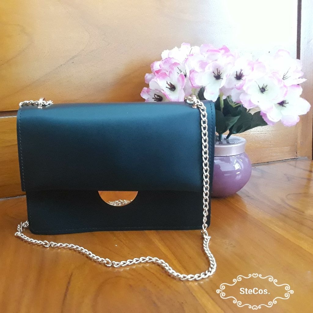 Tas Selempang Wanita Sling Bag Chain MINISO ORI