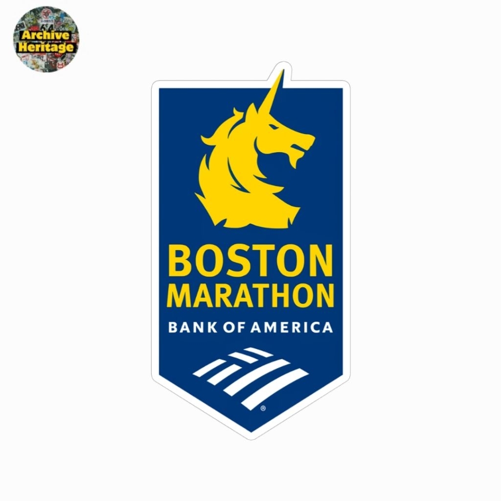 

sticker Boston Marathon bank of america running stiker