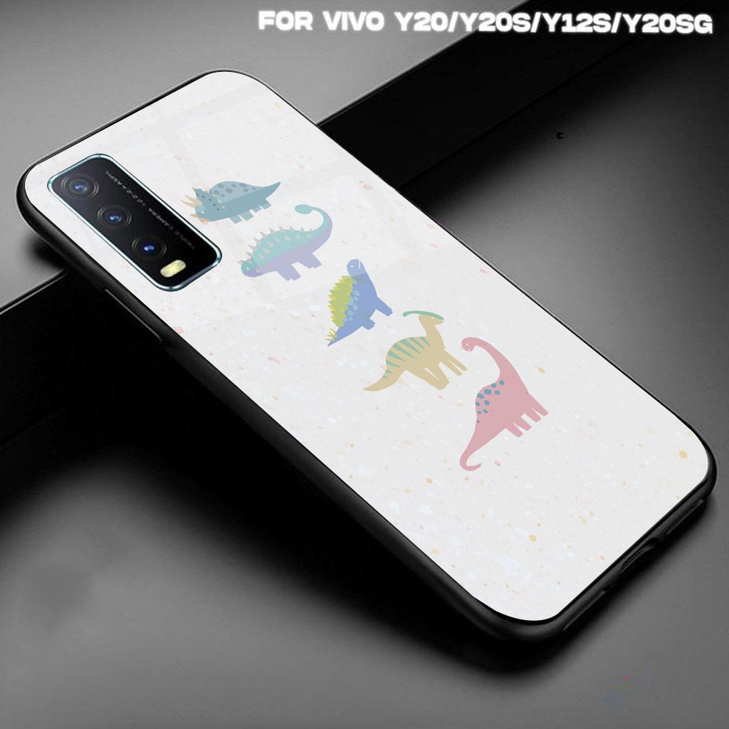 Case Vivo Y20/Y20s/Y12s/Y20sg Plastic Santacasing [ Motif DINO SOUNDS ] Case HP Glossy Casing Hardca