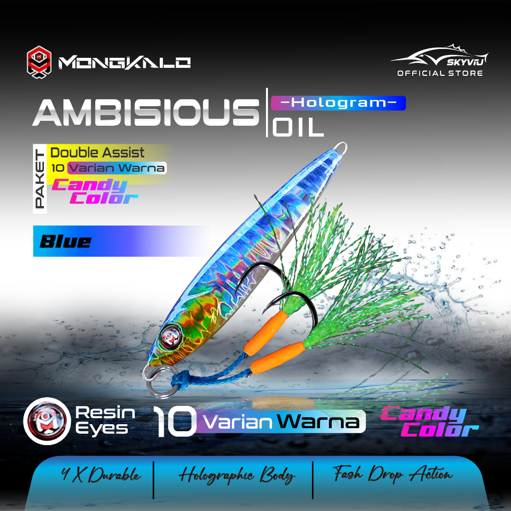 Mongkalo Ambisious Minyak noGID noMotif Candy 60 Biru