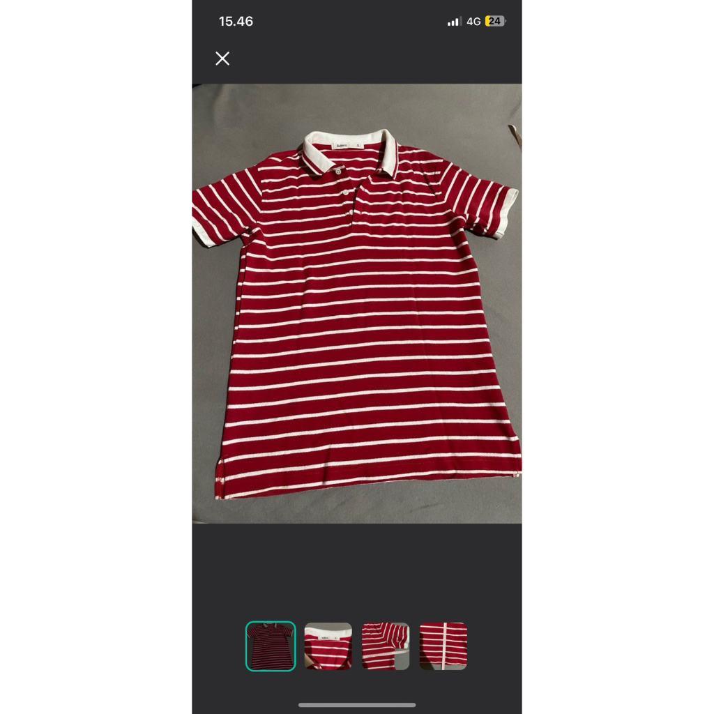 baju top atasan polo merah putih