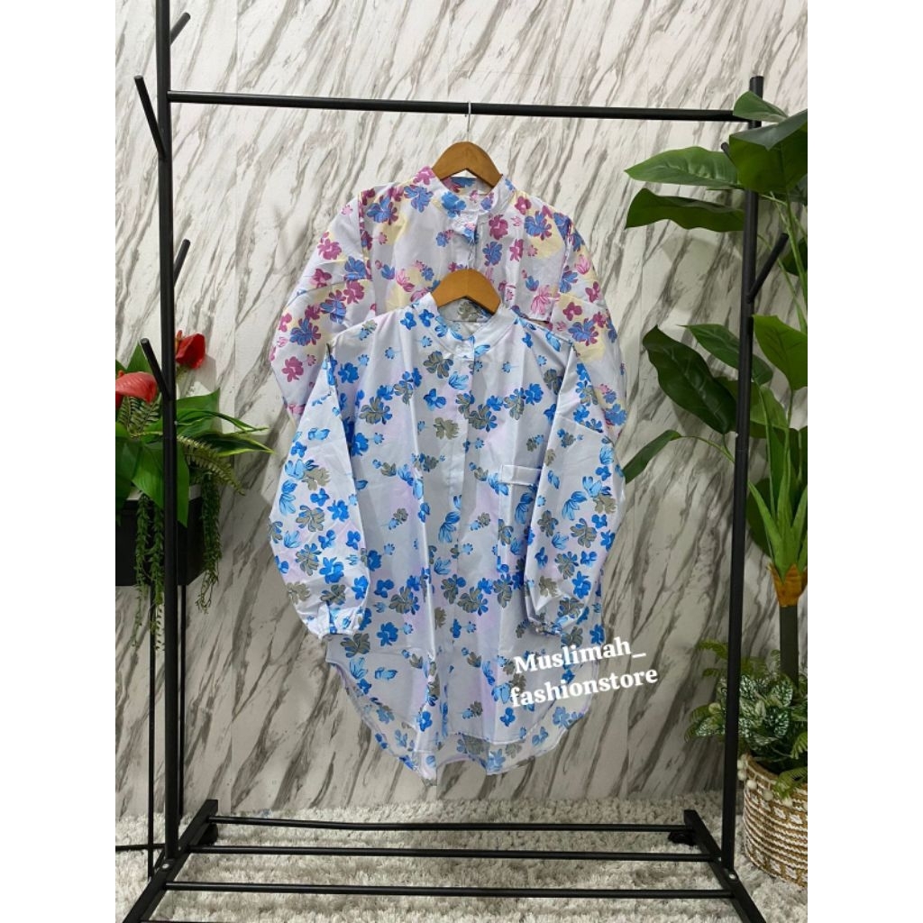 Kemeja Sylvia Motif Bunga | Kemeja Wanita Bunga