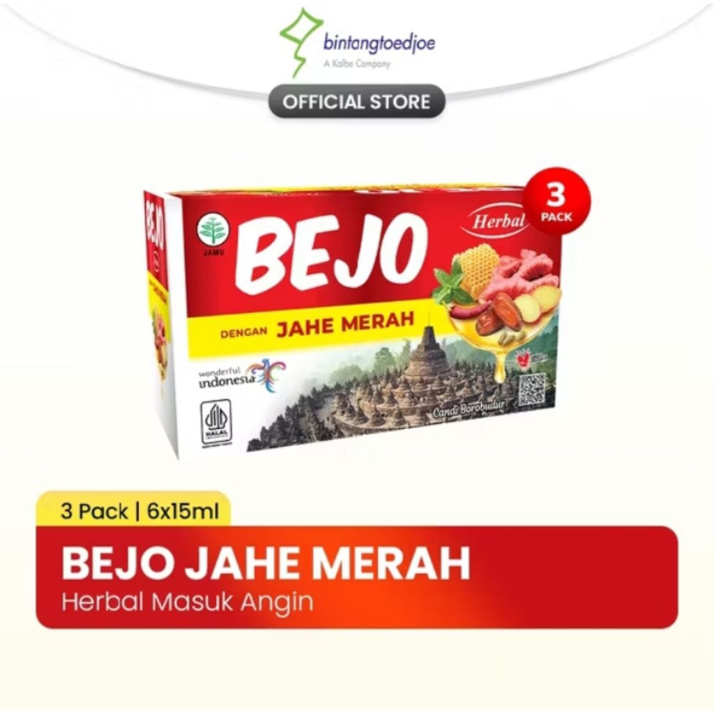 

Bejo Jahe Merah 3 Pak (18 Sachet)
