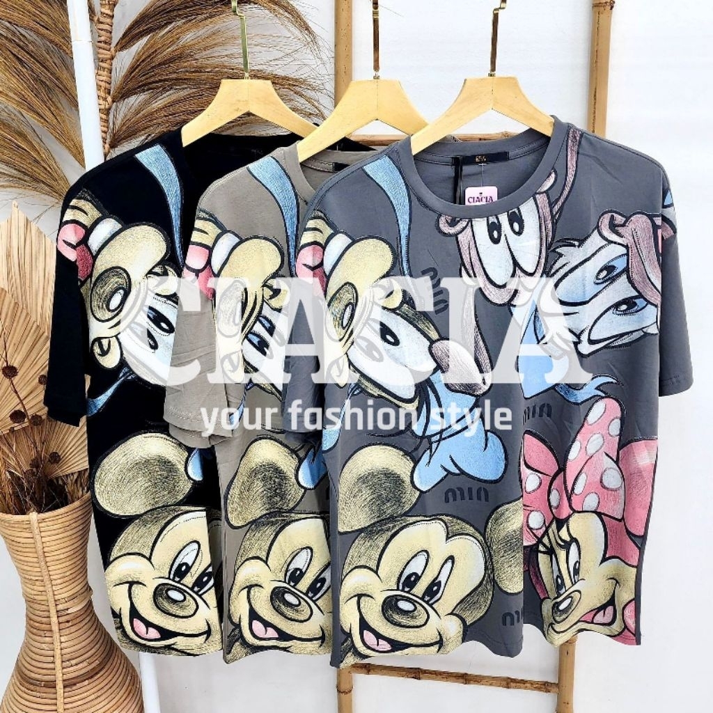 Kaos Wanita Oversize | Jenitha Micky mouse | 100% ASLI BKK