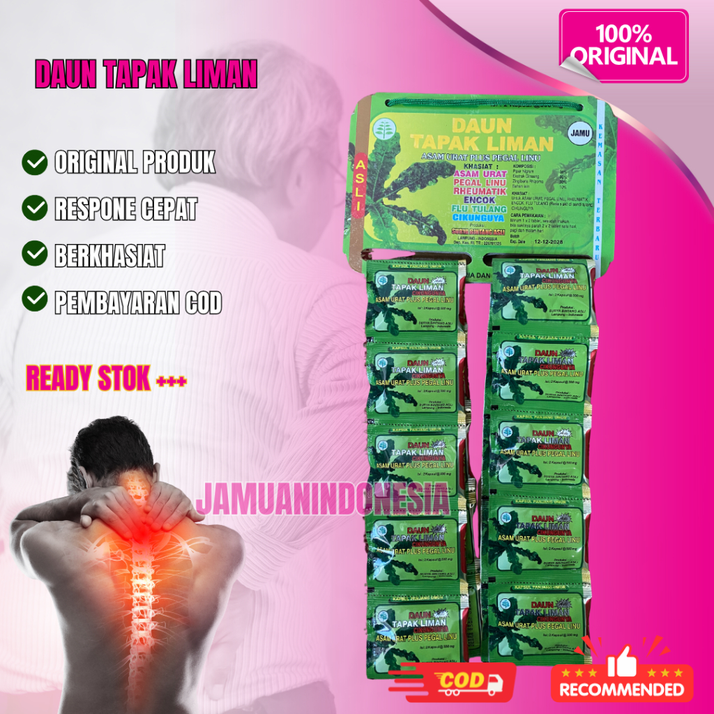 

Sari Daun Tapak Liman Renceng Kapsul Asam Urat 20 Sachet