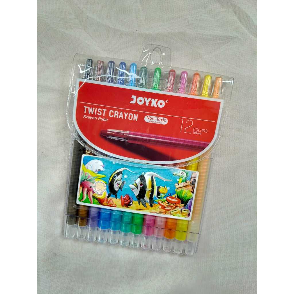 

JOYKO TWIST CRAYON 12 WARNA / Crayon Joyko TWCR-12s ( 12 Colours ) / Krayon Putar Mewarnai isi 12 Warna /Twist Oil Pastel TWCR 12s