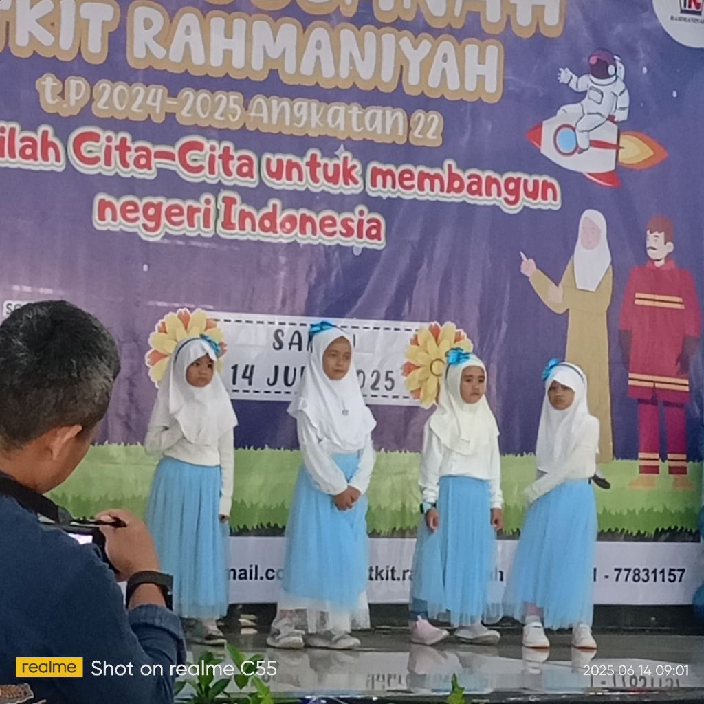 rok tutu biru usia 6-7 tahun TK