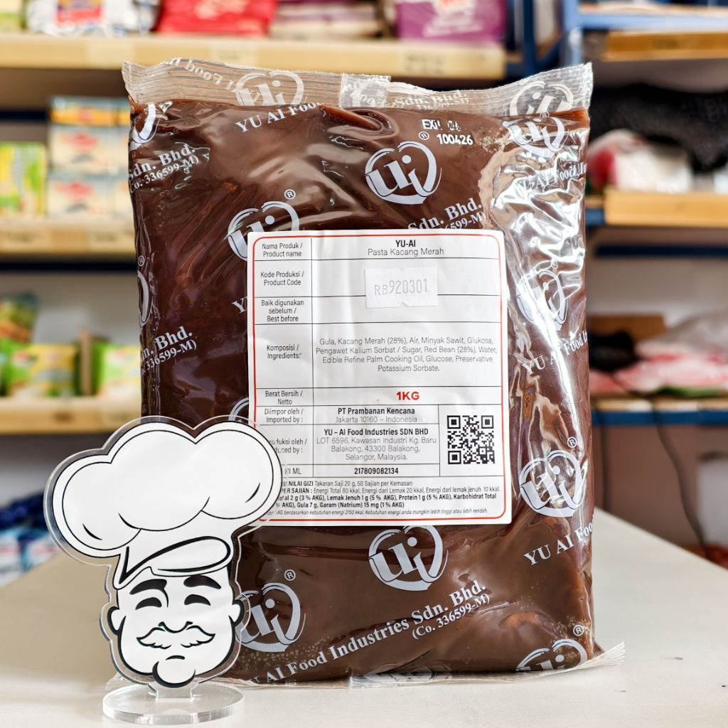 Yu Ai Red Bean 1Kg / Kacang Merah Yu-Ai 1Kg / Pasta Red Bean Yu-Ai 1Kg / Filling Kacang Merah Yu-Ai 