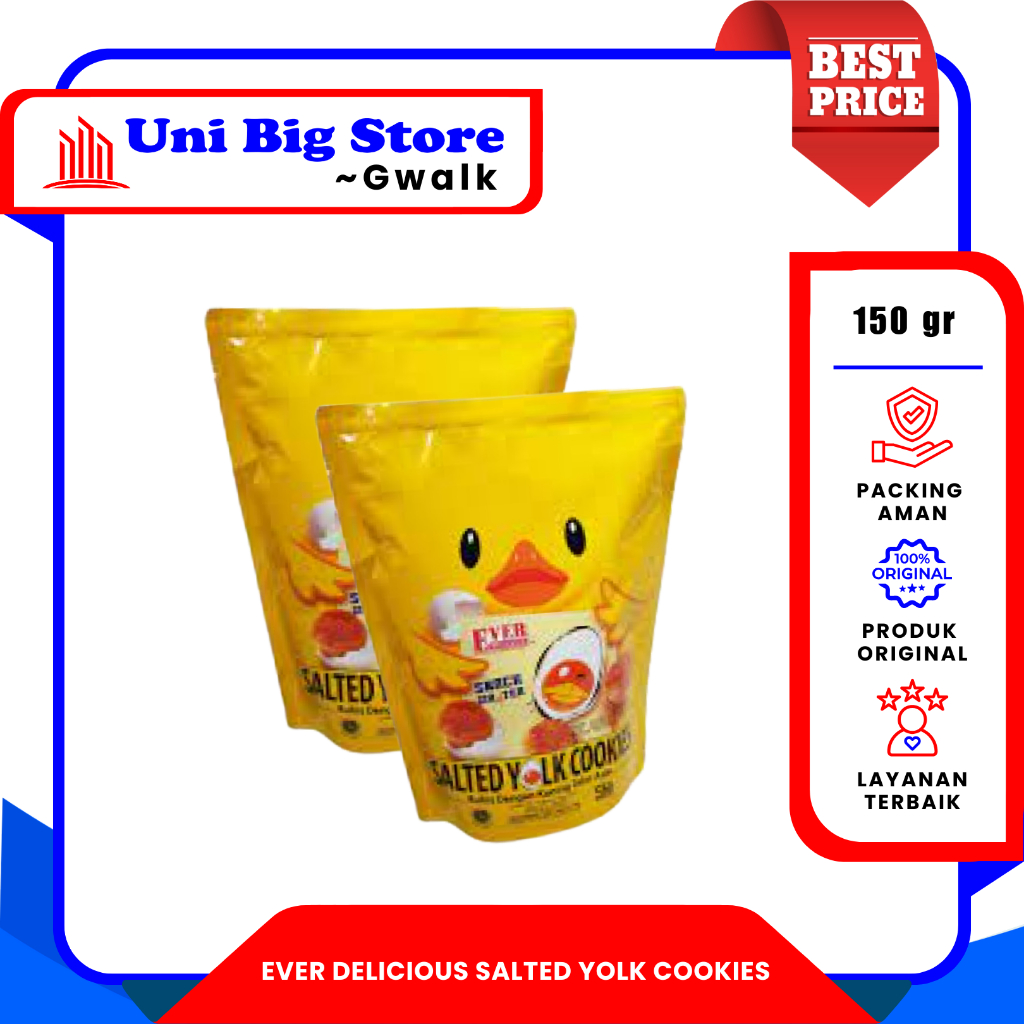 

EVER DELICIOUS SALTED EGG TELUR ASIN YOLK COOKIES - 150 gr