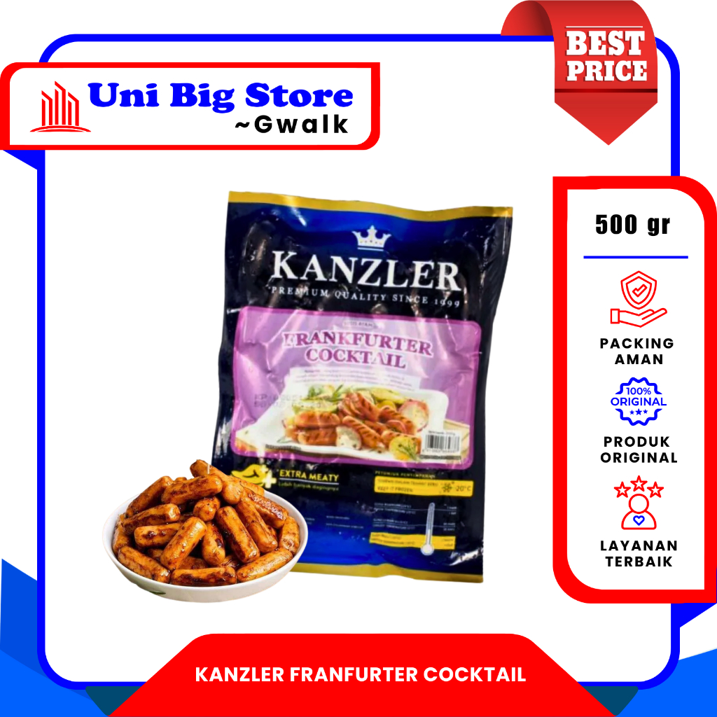 

KANZLER FRANFURTER COCKTAIL SOSIA AYAM CHICKEN SAUSAGES - 500 gr