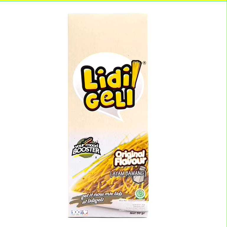

Lidi Gell Original (Gurih Asin) - Mie Lidi / Bumbu Melimpah - Lidi Geli ( snack mie lidi-lidian )