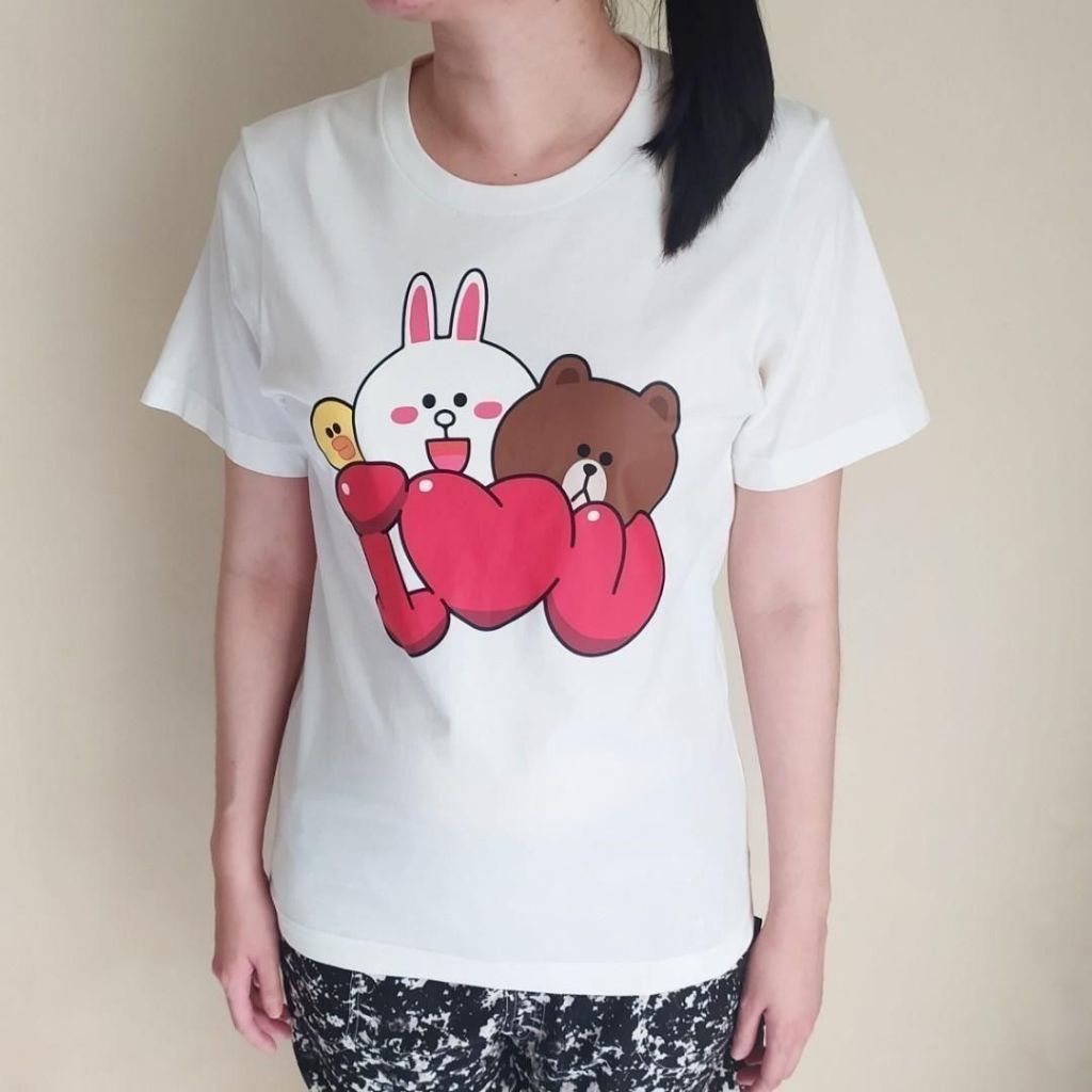 [Preloved] Atasan Kaos Wanita UT Uniqlo Line Friends I Love You