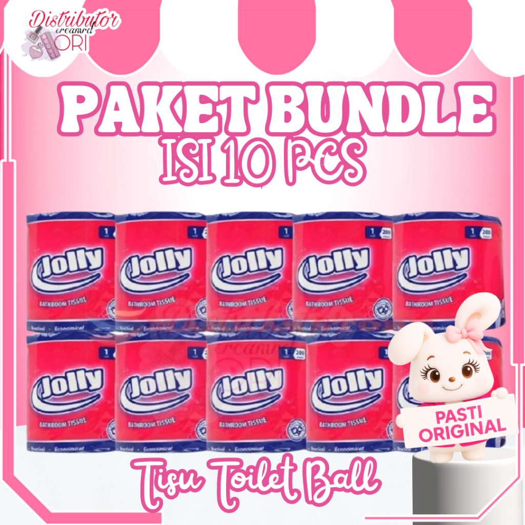 [PAKET ISI 10] Tissue JOLLY BUNDLE BUNDLING HEMAT Tissue Gulung Tisu Toilet BALL - Isi 10 Roll