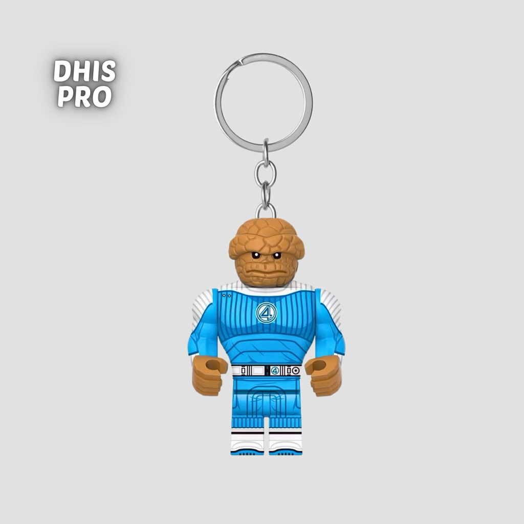 Dhis Project Gantungan Kunci LEGO Minifigure The Thing Fantastic Four The First Step Marvel