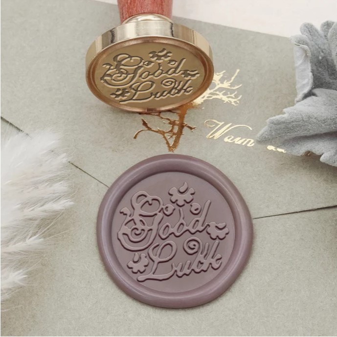 

Seal Wax stamp thank you and good luck series - stempel lilin versi word - cocok untuk scrapbook, undangan pernikahan, DIY wedding invitation - sealing wax