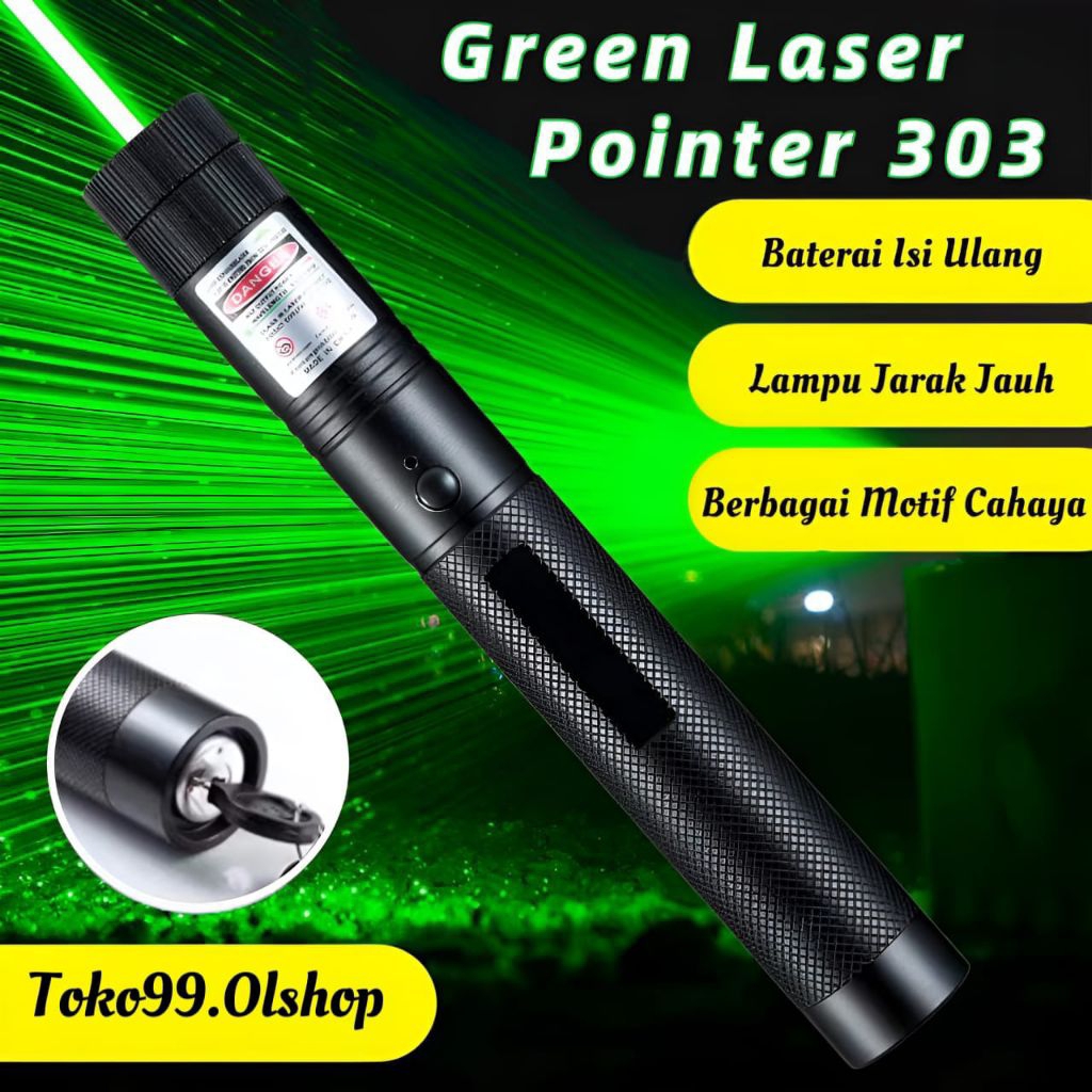 LASER 303 / LASER PRESENTASE / LASER HIJAU / GREEN LASER 303
