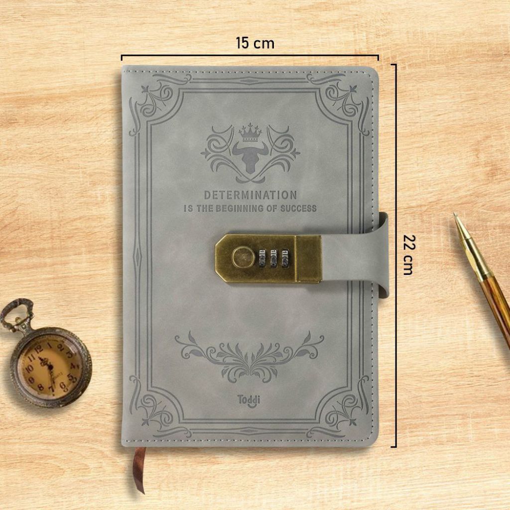 

「..」 Buku Catatan A5 Kunci Password Cover Kulit 190 Halaman | Buku Catatan Tebal | Buku Diary | Notebook | Buku Catatan 「! !」