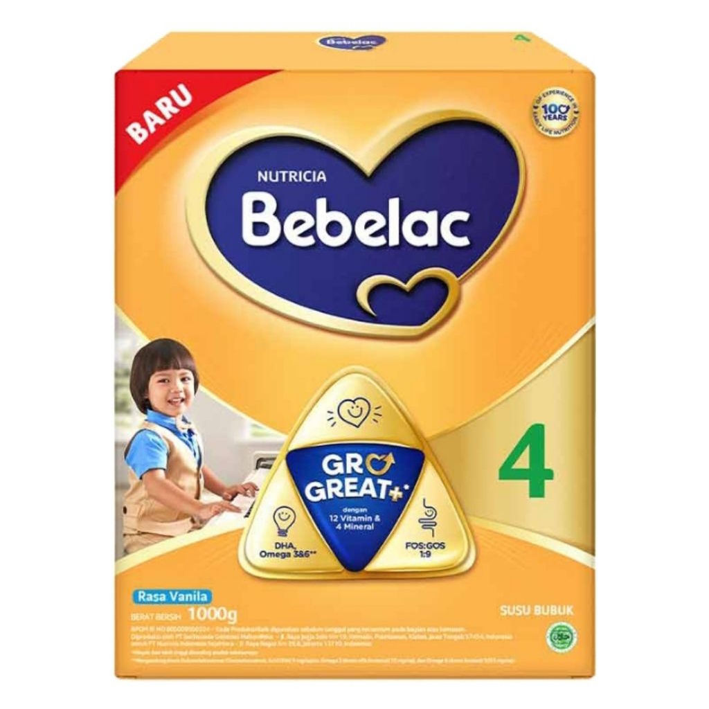 

Bebelac 4 GroGreat+ Susu Bubuk PertumbuhanAnak Vanila 1 kg