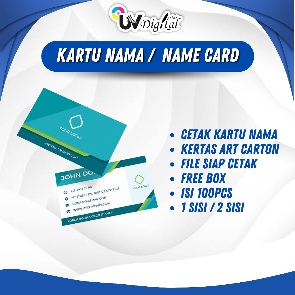 

Cetak Kartu Nama Tebal / Name Card Gratis Box Murah