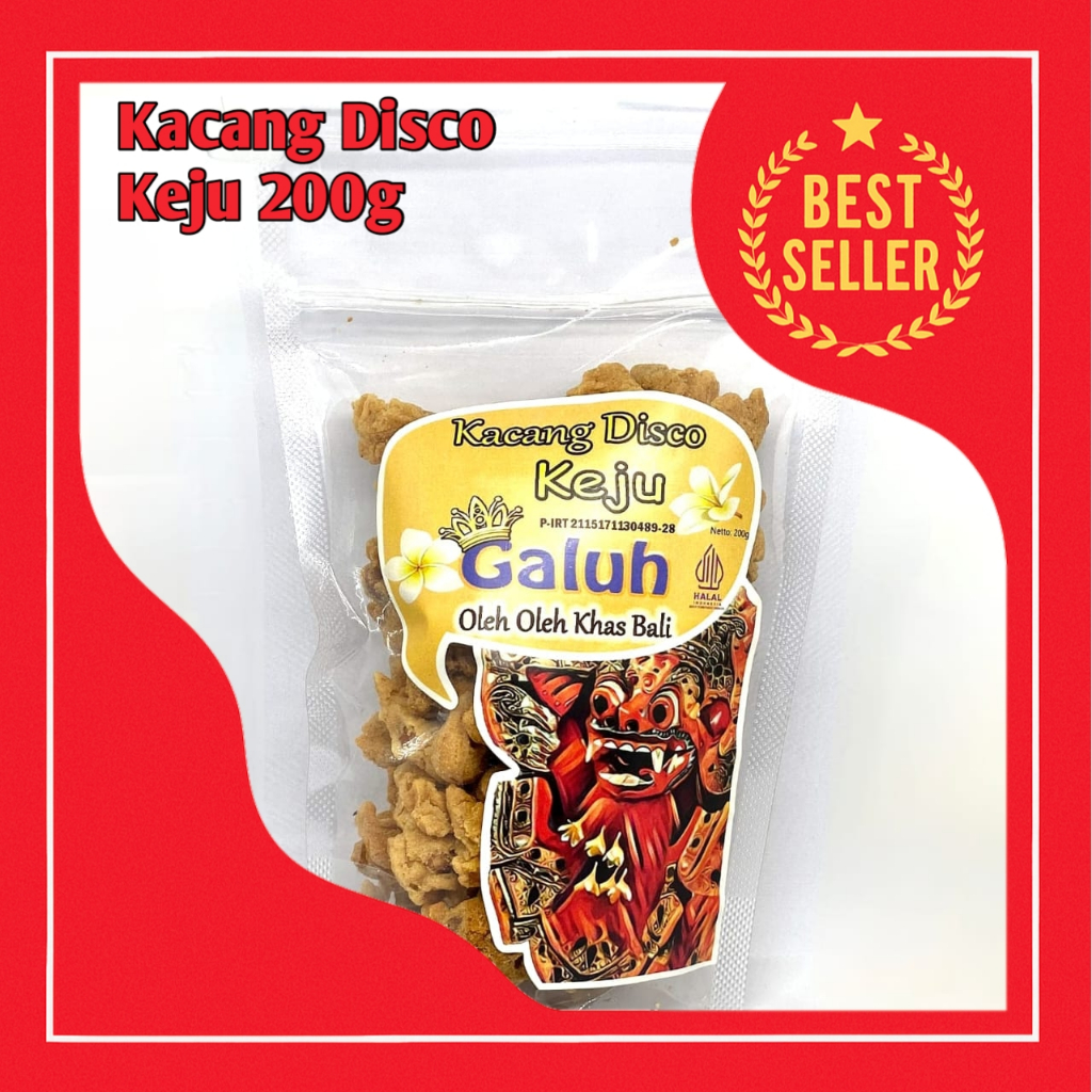 

Kacang Disco Galuh 200g – Oleh Oleh Khas Bali, Cemilan Renyah Rasa Keju Halal Jajanan Murah