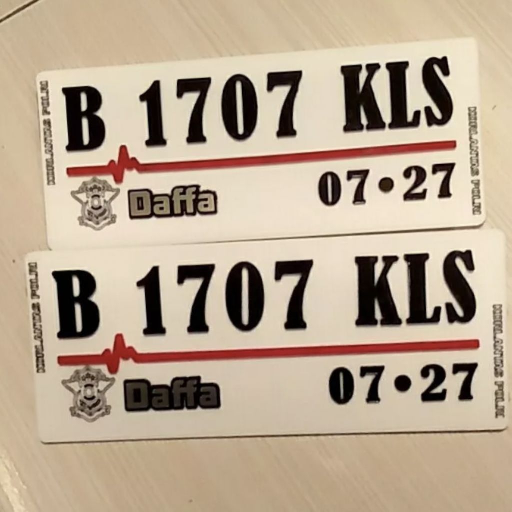 Plat Motor Variasi Akrilik Custom Timbul