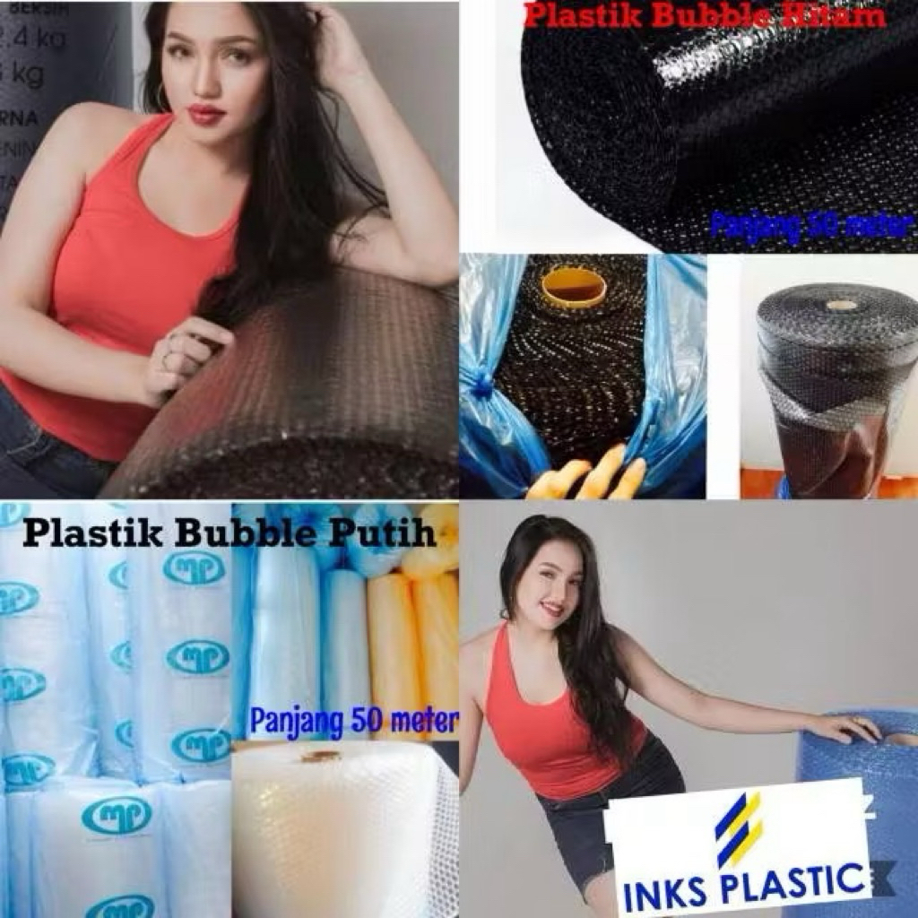 

PLASTIK BUBBLE WRAP HITAM BENING PERMETER PLASTIK PACKING