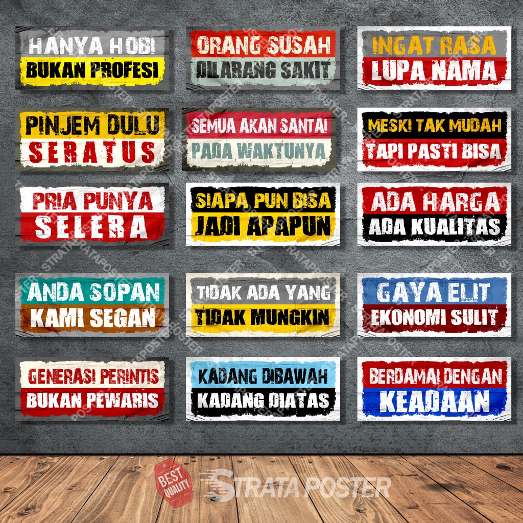 Poster Kata kata Motivasi Hiasan Dinding Kamar Aesthetic