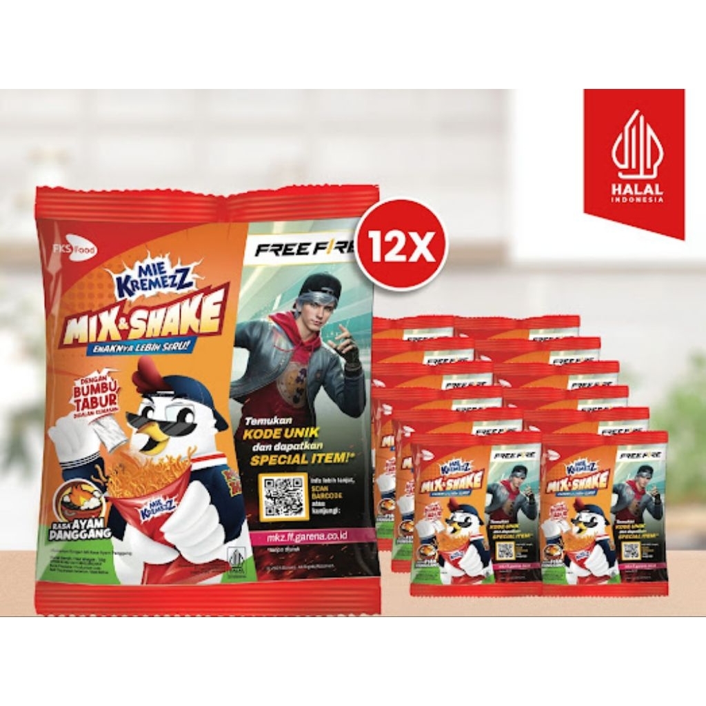 

Paket Bundling - Mie Kremezz Mix & Shake - Ayam Panggang - 16gr - 12 pcs