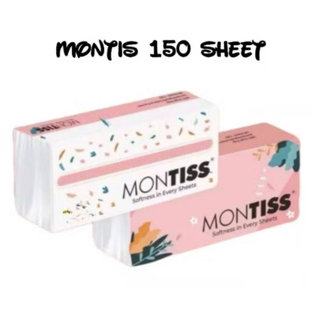 [2 PACK ] SALE PROMO Montiss Facial Tissue 150 Sheets ISI 2 PCS (Buah) Tisu Wajah Kecantikan Montis