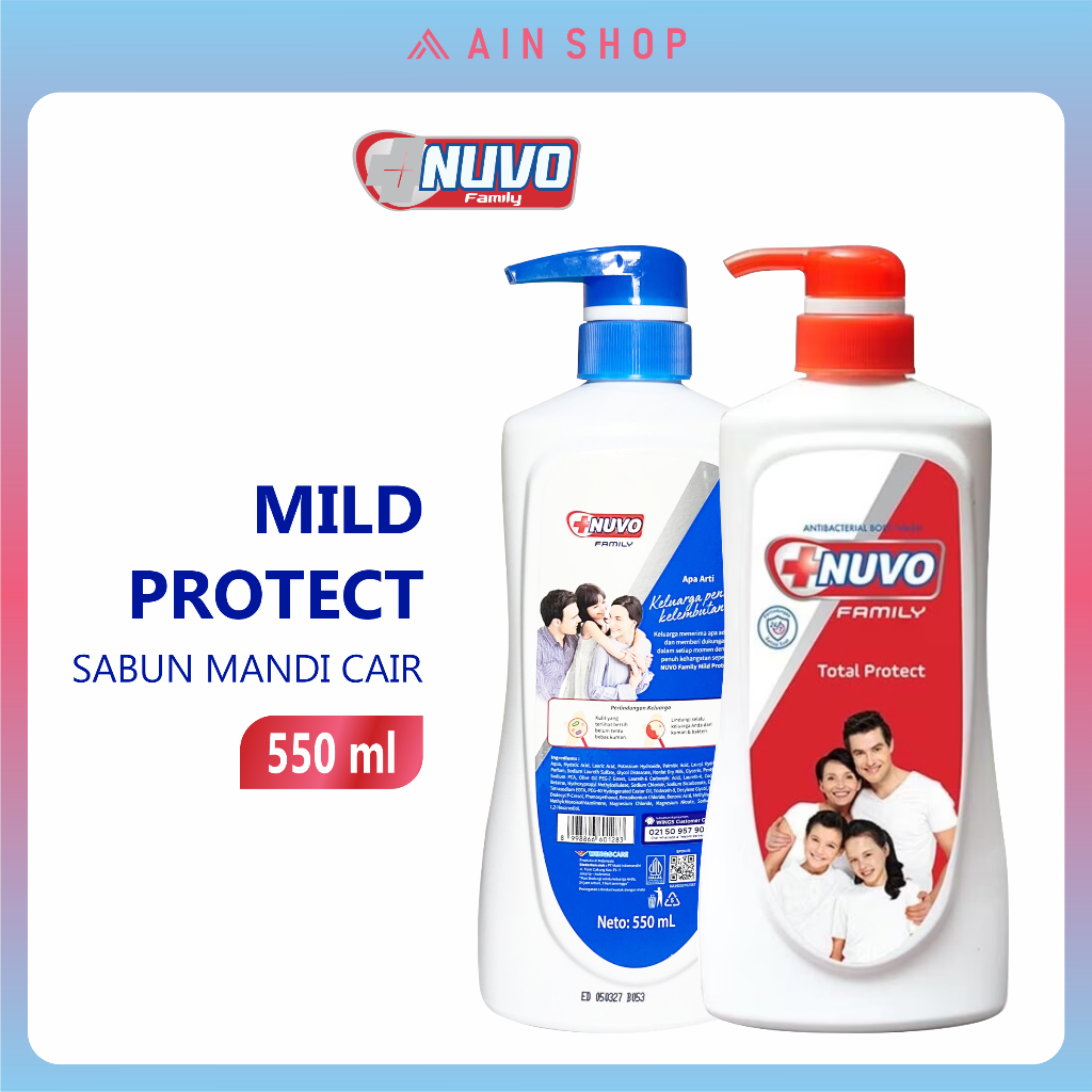 NUVO sabun mandi cair botol 550ml