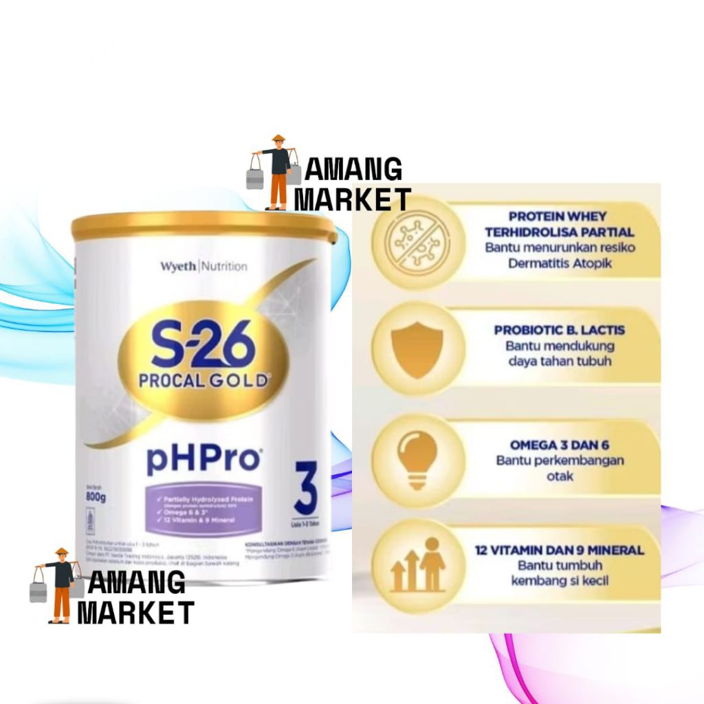

S-26 Procal GOLD pHPro Tahap 3 Susu Pertumbuhan Anak Usia 1-3 Tahun, Kaleng 800g
