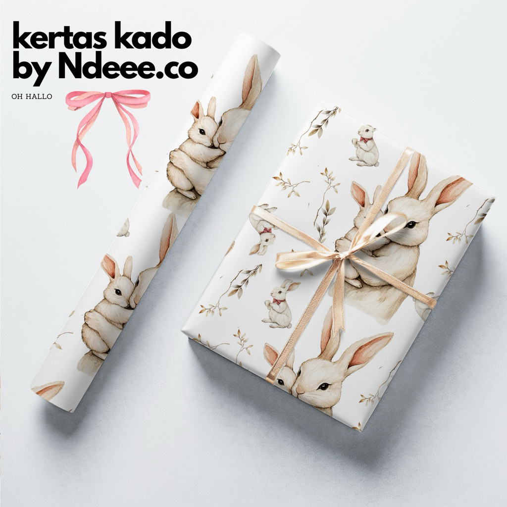 

Kertas Kado | Bunny | , Cute Wrapping Paper for Birthdays, Anniversaries, Holidays, Love and Gifts