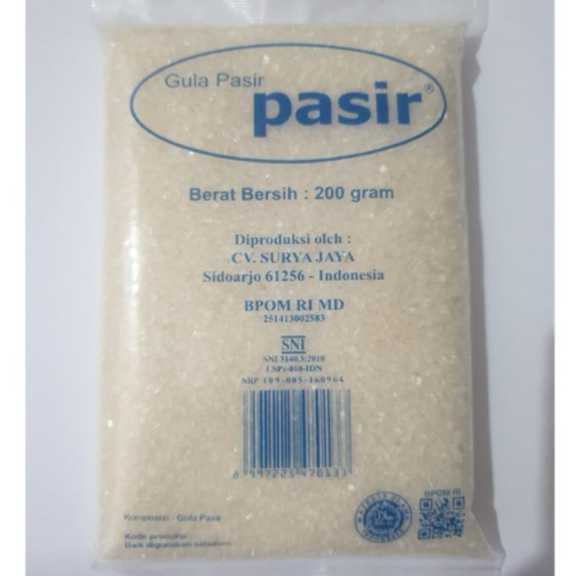 

GULA PASIR LOKAL 200gr/GULA MURAH/GULA PASIR MURAH/GULA BERKAT/GULA HAJATAN/GULA BINGKISAN SEMBAKO