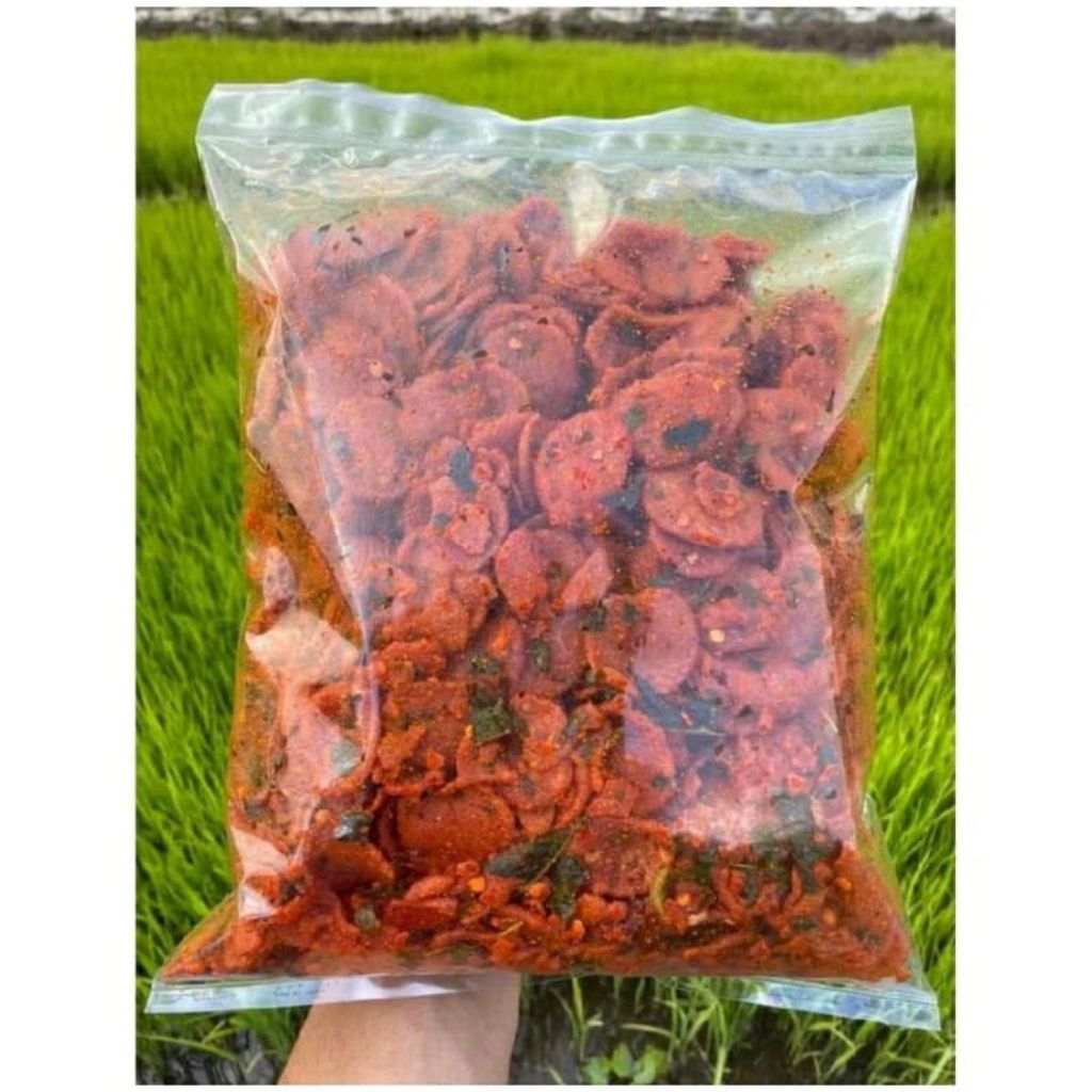 

sosis goreng kering pedas daun jeruk UK 500 gram