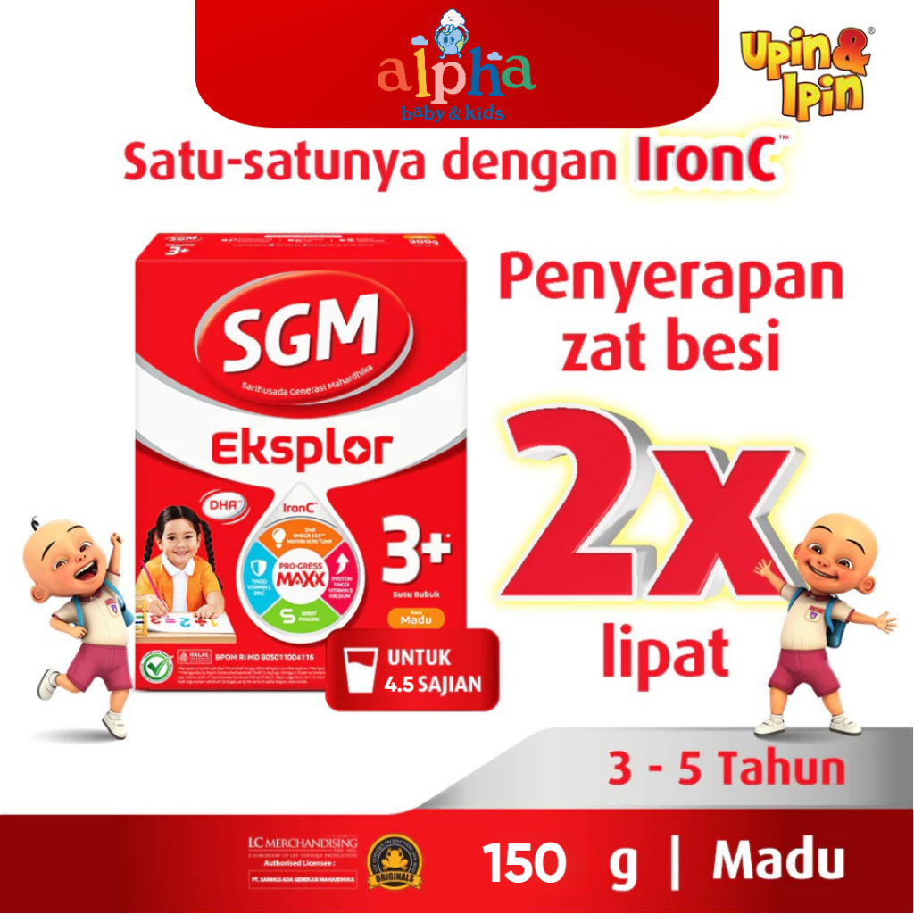 

SGM Eksplor 3+ dengan IronC Susu Pertumbuhan 3-5 tahun Rasa MADU 150gr / 400gr / 600gr / 900gr