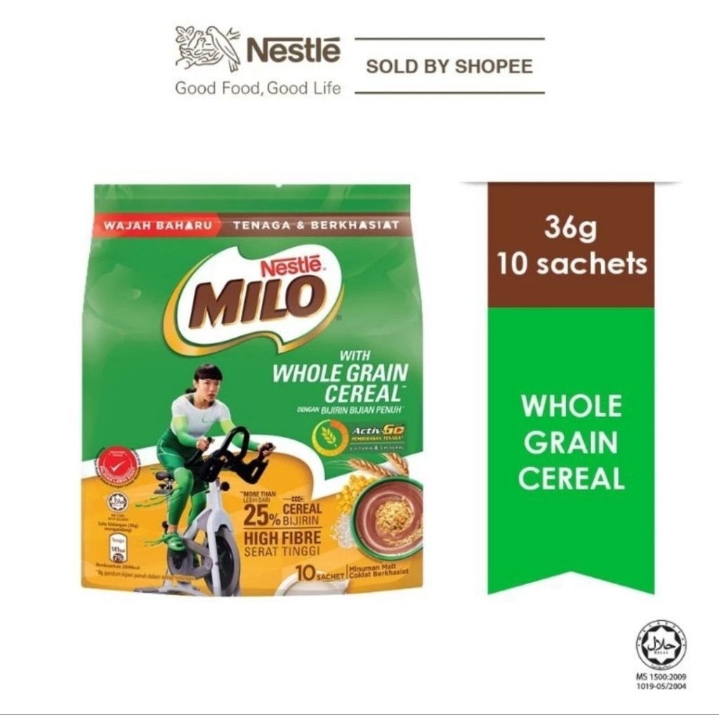 

NESTLE MILO Activ-Go Whole Grain Sereal Import (36g x 10 sachet)